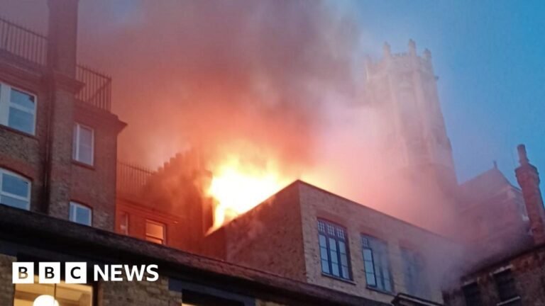 Dozens evacuated as fire breaks out at hotel